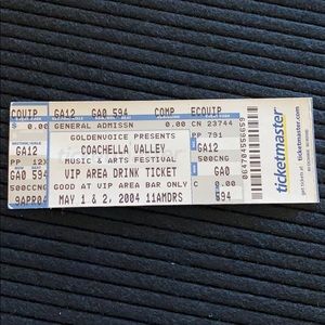Vintage Coachella Ticket